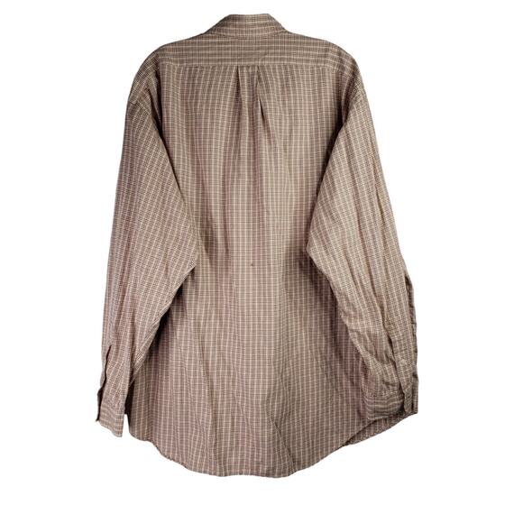 Polo Ralph Lauren Shirt Oxford Mens Blake XL Fall Brown Plaid LS Button Down - Picture 3 of 11